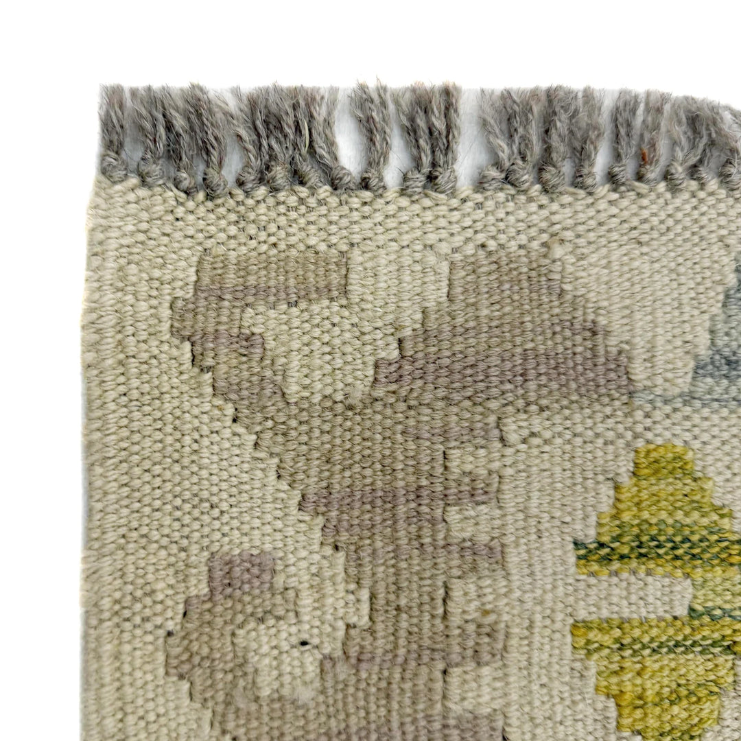 Afghan Vegetable Kilim Rug 2'9" x 4'2" Flat-Weave | No. AL339838