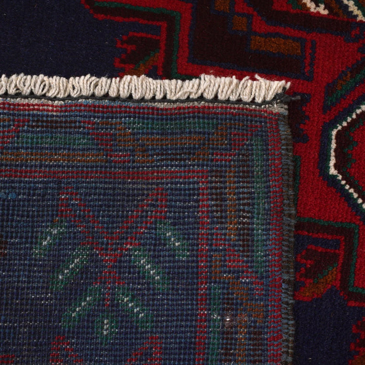 Blue Afghan Baluchi Rug 6' 5" x 9' 7" Hand-Knotted | No. AL34012