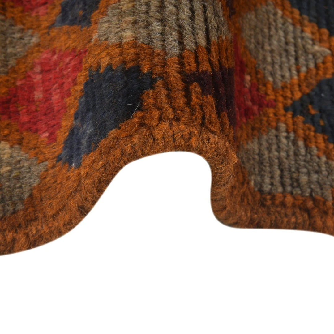 Orange Afghan Baluchi Rug 3' 9" x 6' 2" Hand-Knotted | No. AL34063