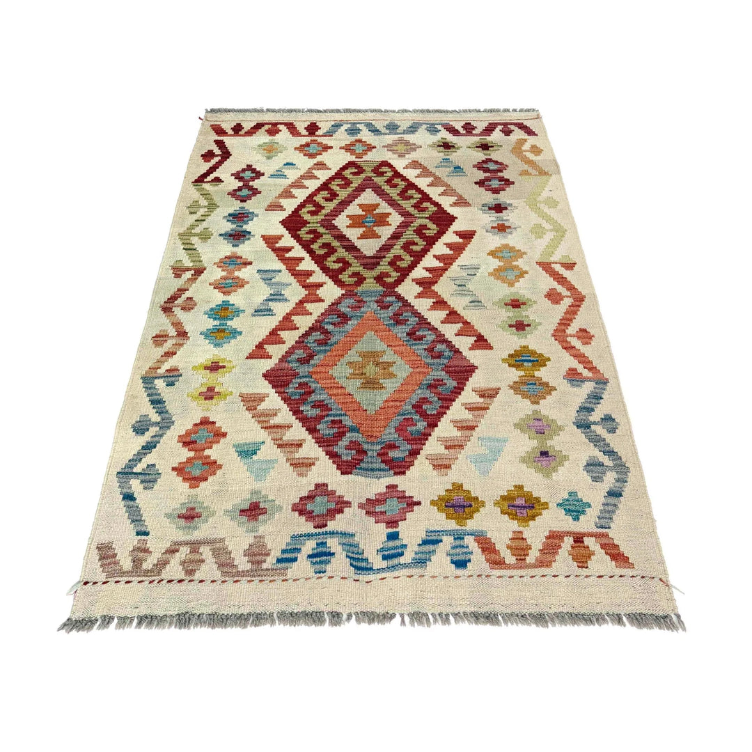 Afghan Kilim Rug 2' 10" x 4' 2" Flat-Weave | No. AL34079