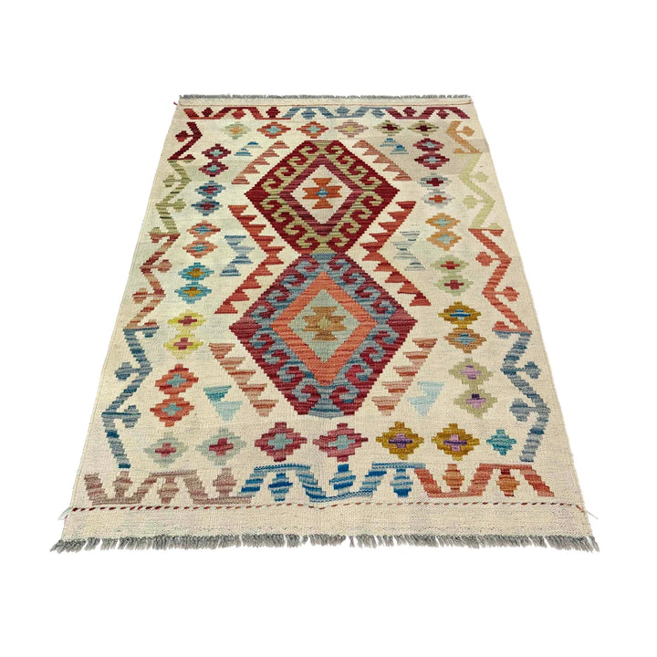 Afghan Kilim Rug 2' 10" x 4' 2" Flat-Weave | No. AL34079