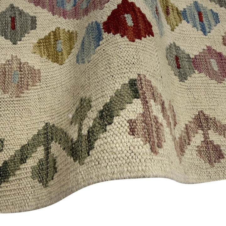 Afghan Vegetable Kilim Rug 2' 8" x 9' 9" Flat-Weave | No. AL341041