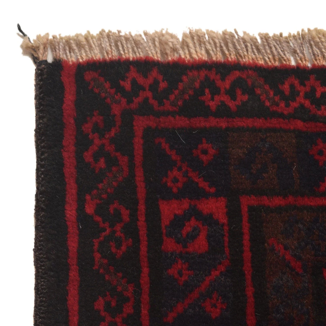 Afghan Baluchi Rug 4' 1" x 8' 1" Hand-Knotted | No. AL34131