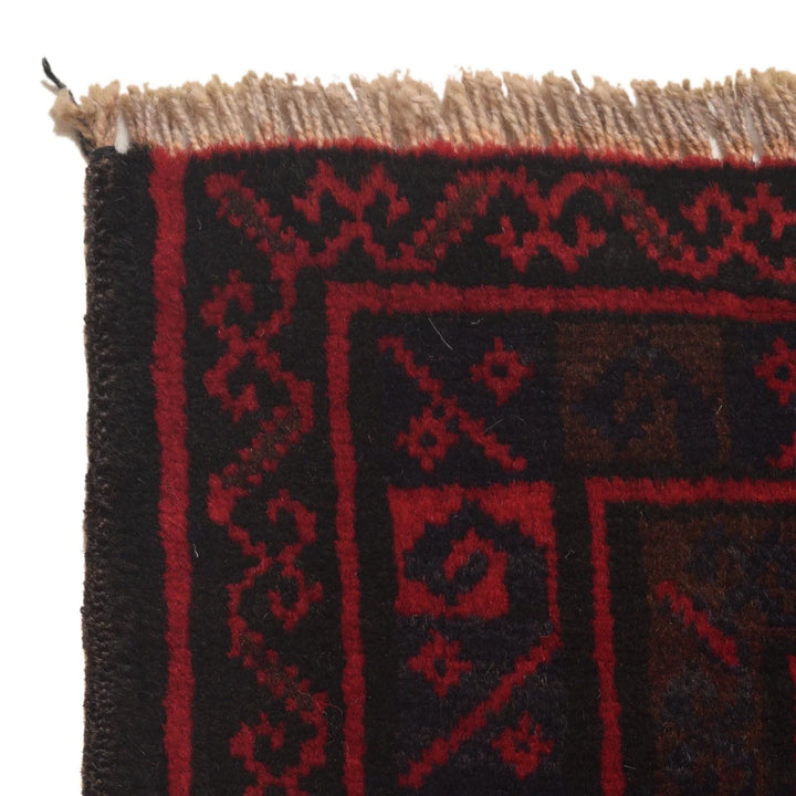 Afghan Baluchi Rug 4' 1" x 8' 1" Hand-Knotted | No. AL34131