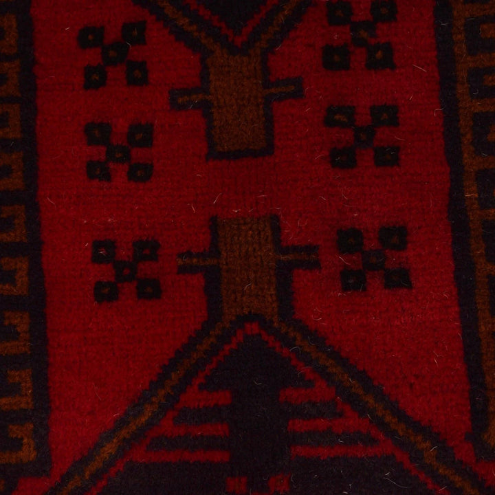 Afghan Baluchi Rug 4' 1" x 8' 1" Hand-Knotted | No. AL34131