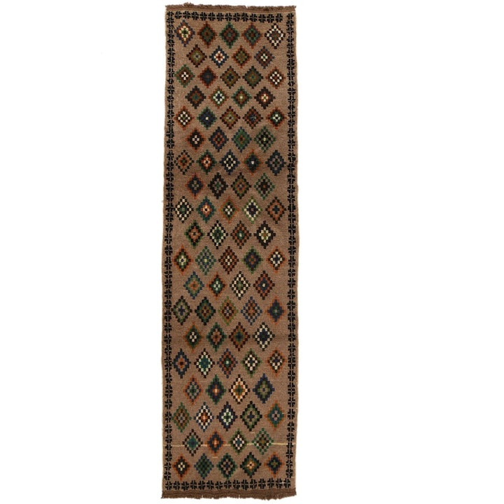Afghan Baluchi Rug 2' 10" x 9' 6" Hand-Knotted | No. AL34166