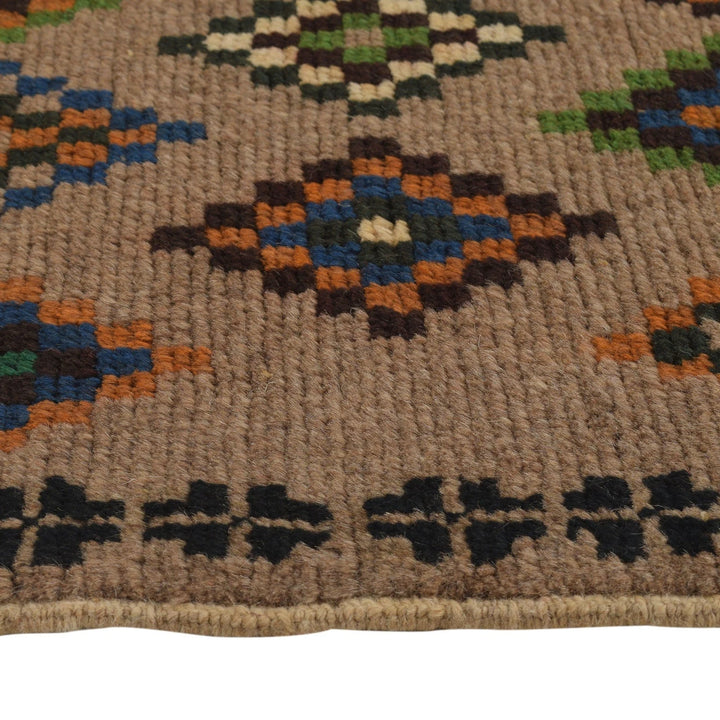Afghan Baluchi Rug 2' 10" x 9' 6" Hand-Knotted | No. AL34166