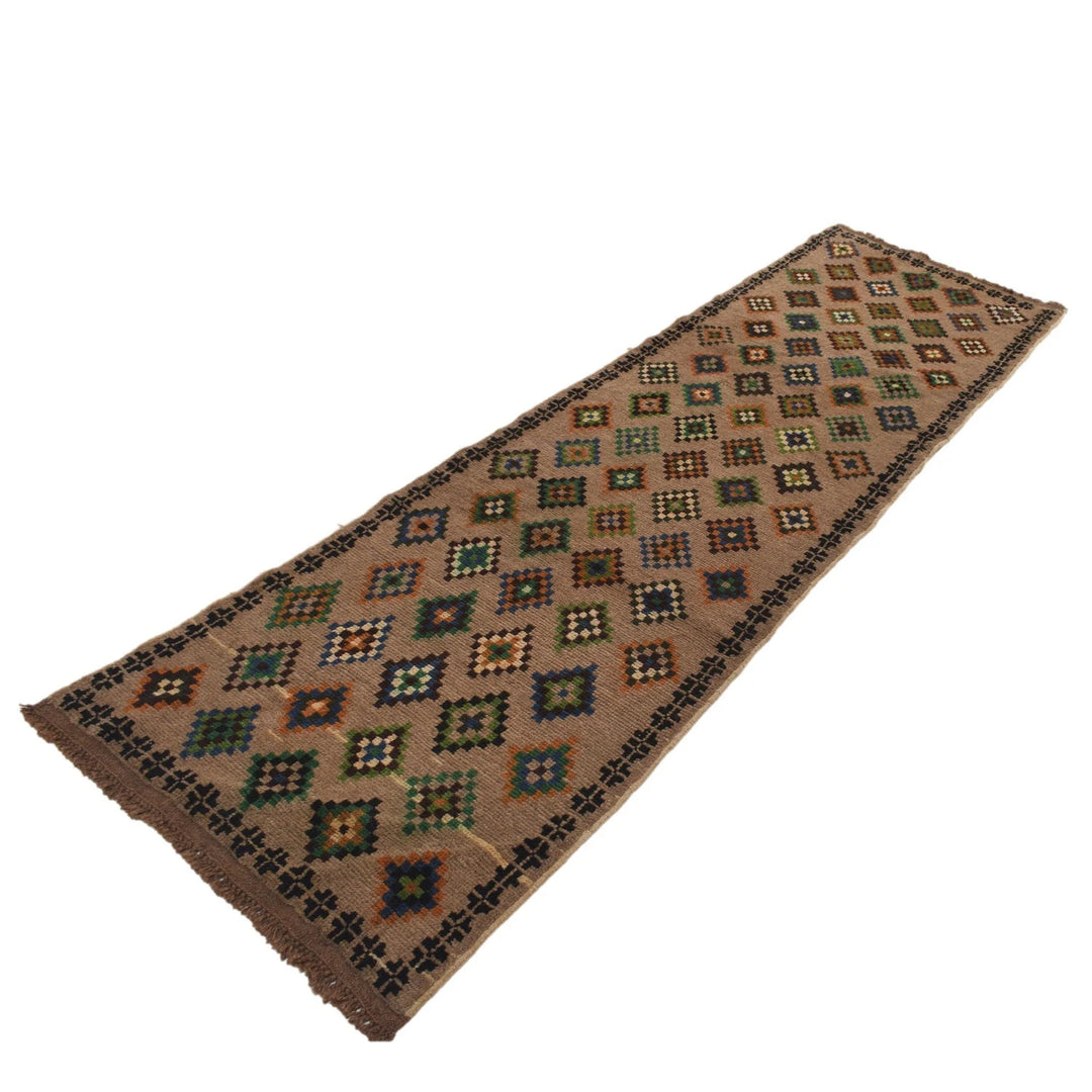 Afghan Baluchi Rug 2' 10" x 9' 6" Hand-Knotted | No. AL34166