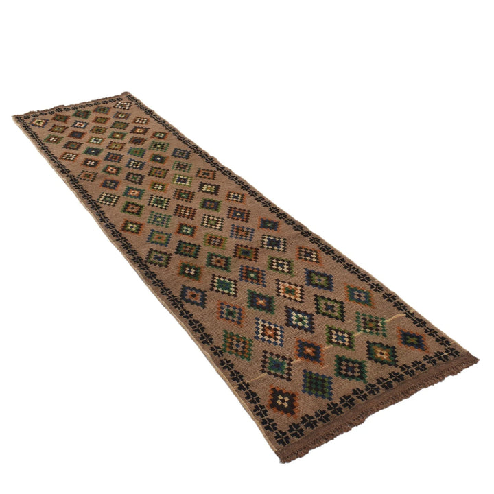 Afghan Baluchi Rug 2' 10" x 9' 6" Hand-Knotted | No. AL34166