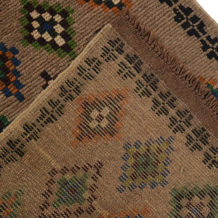 Afghan Baluchi Rug 2' 10" x 9' 6" Hand-Knotted | No. AL34166