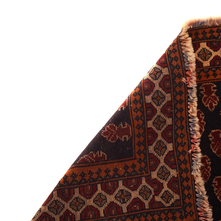 Afghan Prayer Rug 2' 8" x 4' 2" Hand-Knotted | No. AL34220