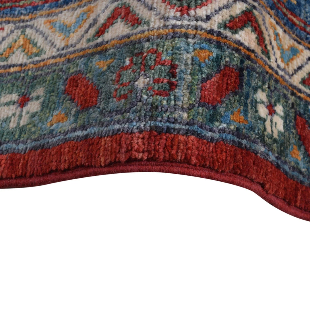 Red Afghan Heriz Rug 10' 0" x 13' 10" Hand-Knotted | No. AL34301