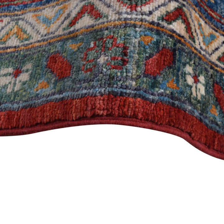 Red Afghan Heriz Rug 10' 0" x 13' 10" Hand-Knotted | No. AL34301