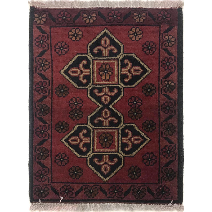 Red Oriental Rug 1' 6" x 1' 11" Hand-Knotted | No. AL34607