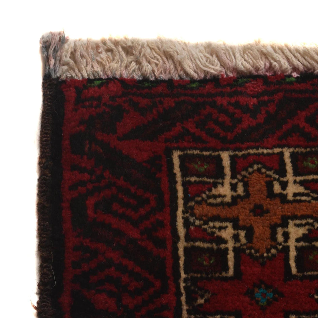 Afghan Prayer Rug 3' 1" x 4' 4" Hand-Knotted | No. AL34831