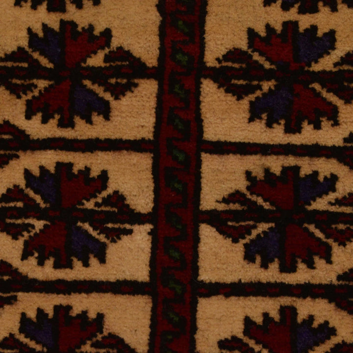 Afghan Prayer Rug 3' 1" x 4' 4" Hand-Knotted | No. AL34831