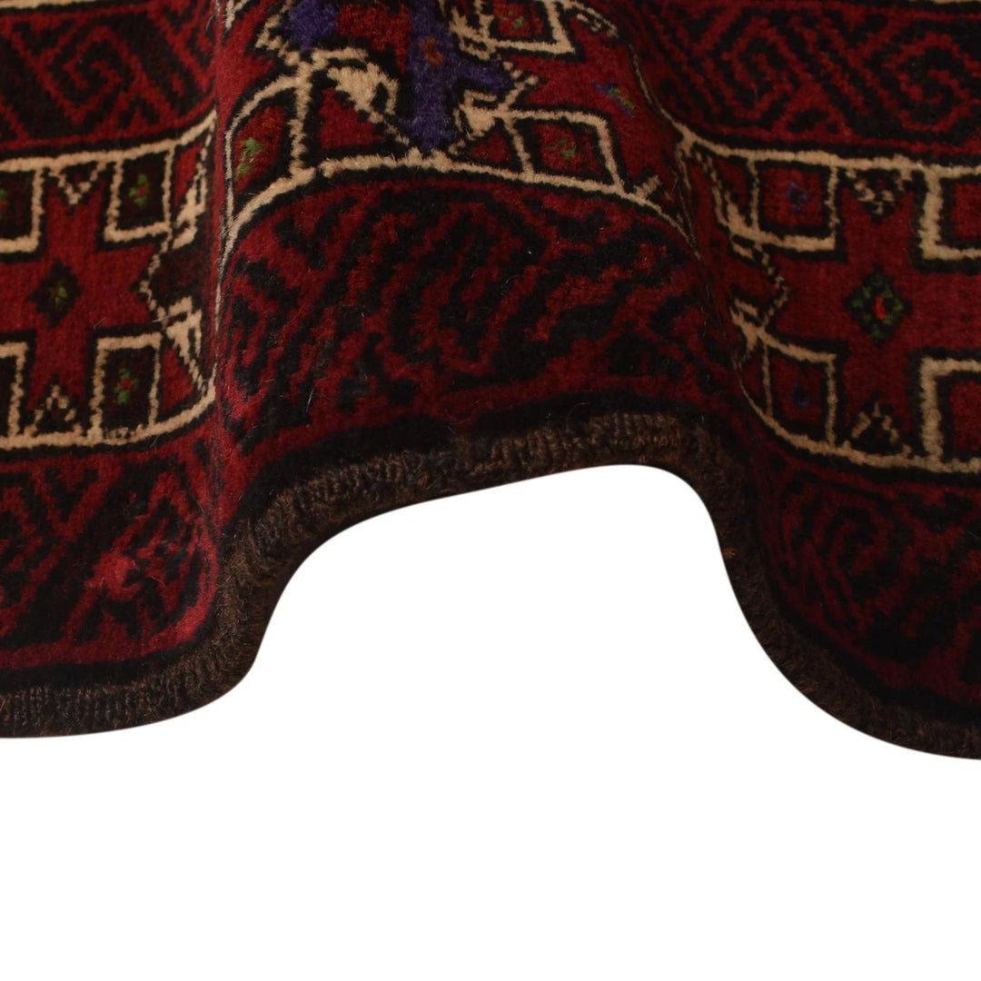 Afghan Prayer Rug 3' 1" x 4' 4" Hand-Knotted | No. AL34831