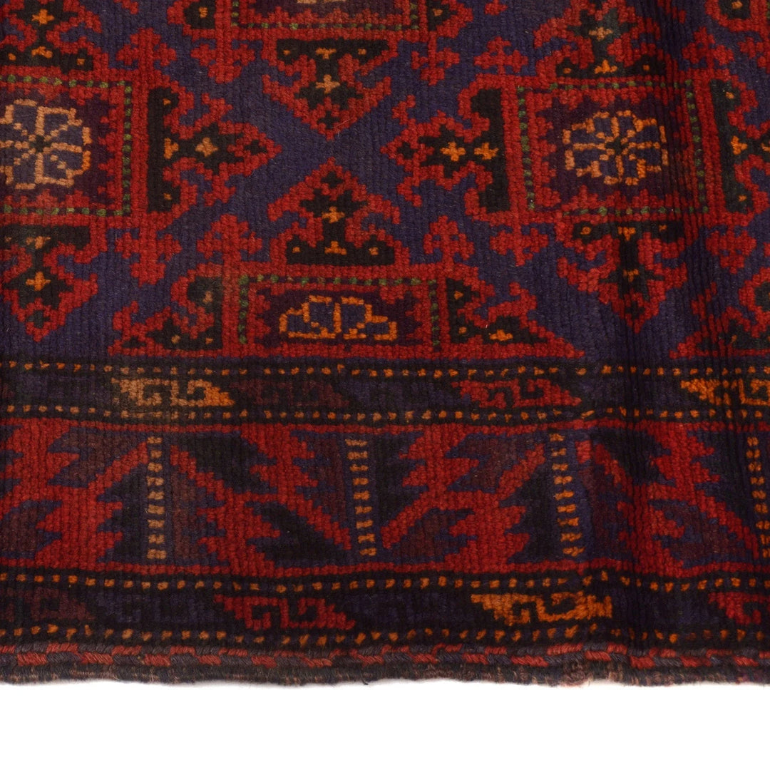 Afghan Baluchi Rug 4' 0" x 5' 3" Hand-Knotted | No. AL34911