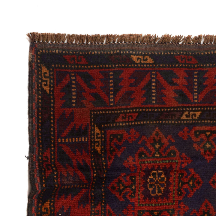 Afghan Baluchi Rug 4' 0" x 5' 3" Hand-Knotted | No. AL34911