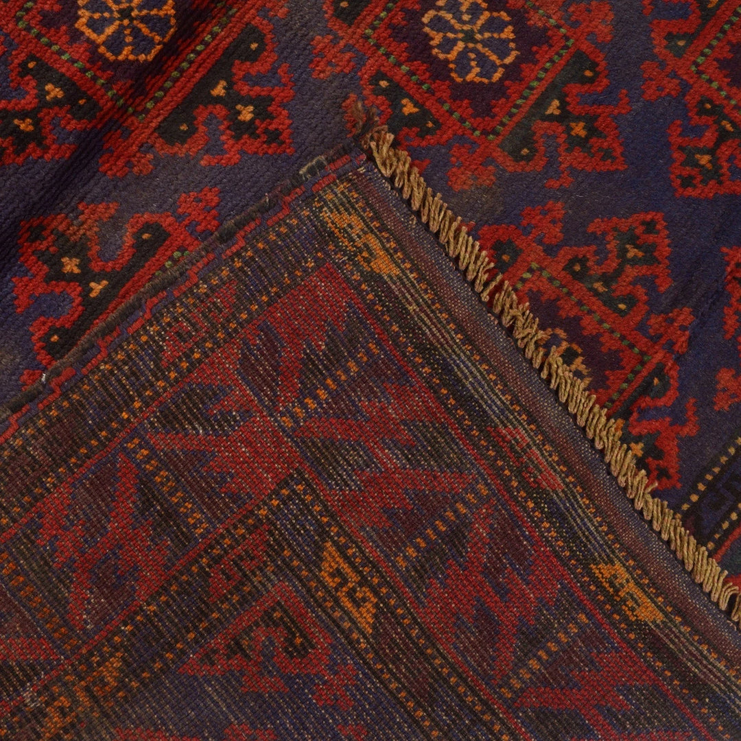 Afghan Baluchi Rug 4' 0" x 5' 3" Hand-Knotted | No. AL34911