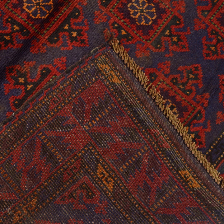 Afghan Baluchi Rug 4' 0" x 5' 3" Hand-Knotted | No. AL34911