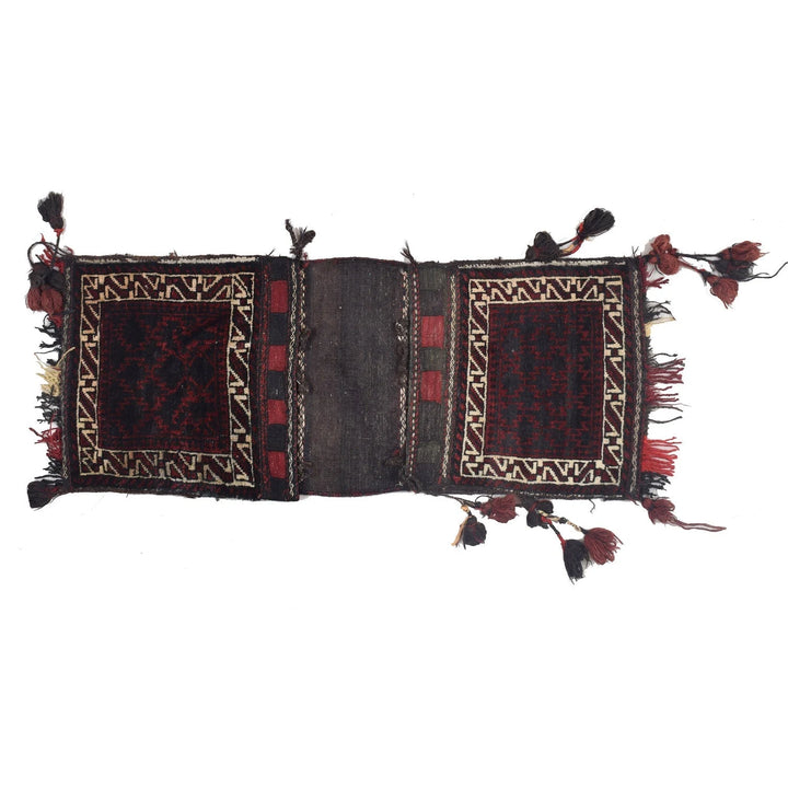 Afghan Baluch Saddle Bag Rug 1' 10" x 3' 10" Hand-Knotted | No. AL34969