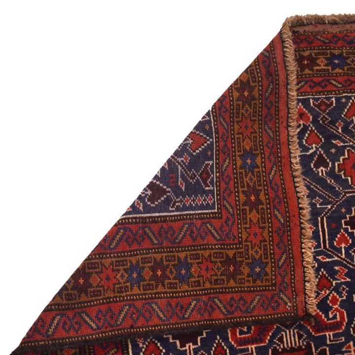 Red Afghan Prayer Rug 2' 11" x 4' 6" Hand-Knotted | No. AL35012