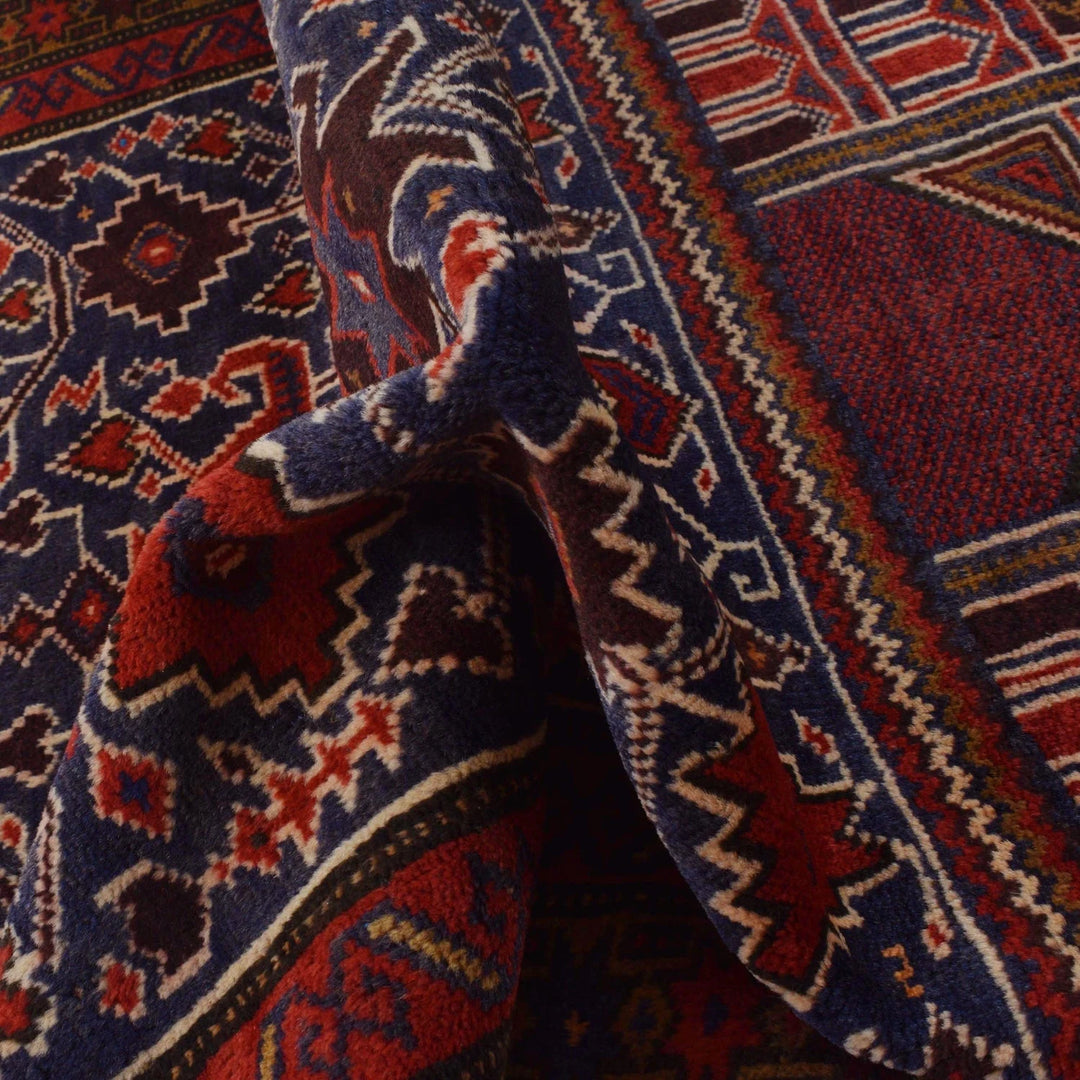 Red Afghan Prayer Rug 2' 11" x 4' 6" Hand-Knotted | No. AL35012
