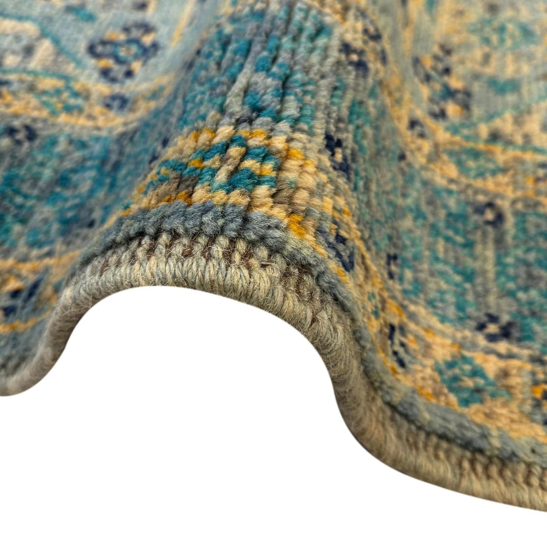 Blue Afghan Mamluk Rug 4' 8" x 6' 3" Hand-Knotted | No. AL35134