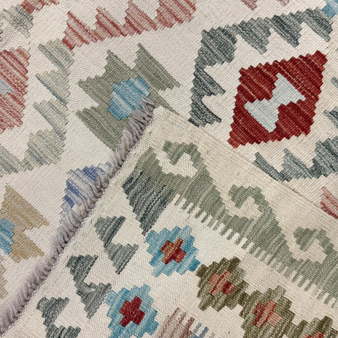 Afghan Kilim Rug 5' 0" x 6' 4" Flat-Weave | No. AL35141