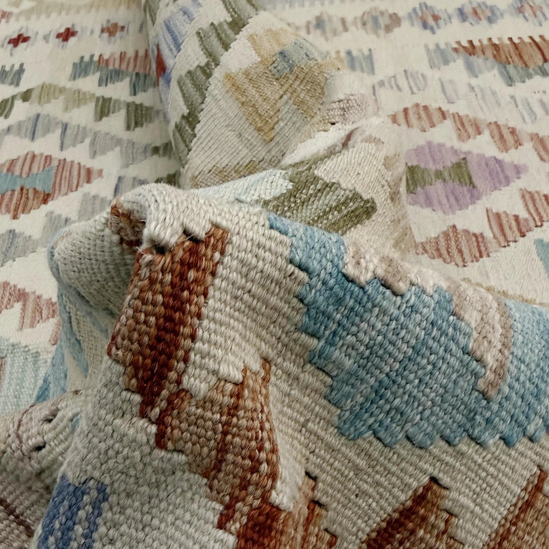 Afghan Kilim Rug 5' 0" x 6' 4" Flat-Weave | No. AL35141