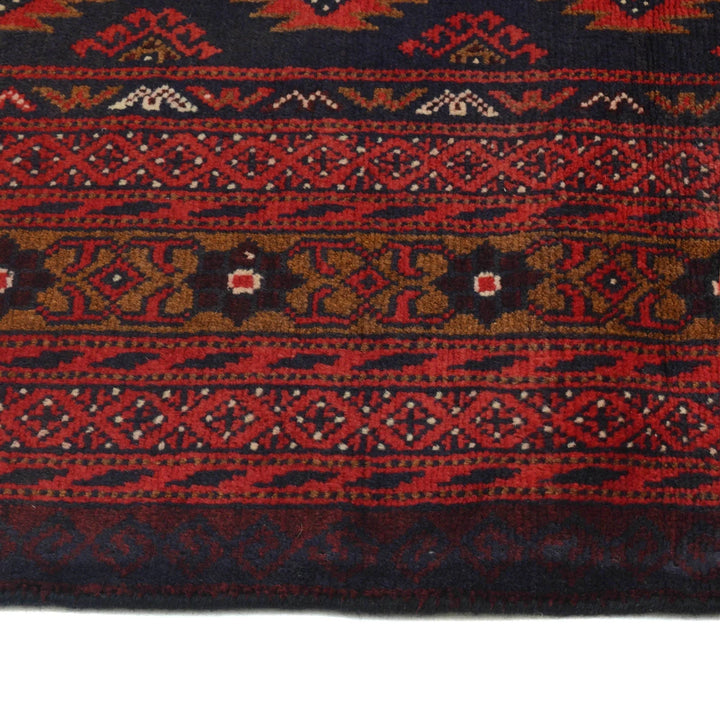 Afghan Baluchi Rug 4' 1" x 6' 10" Hand-Knotted | No. AL35277