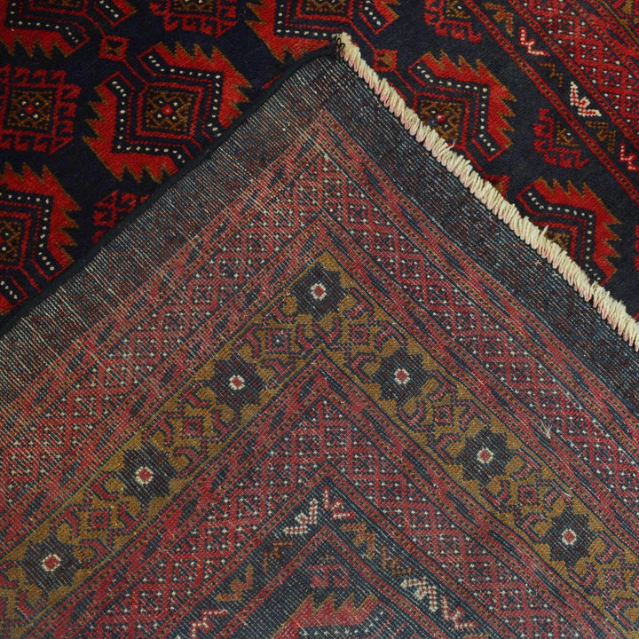Afghan Baluchi Rug 4' 1" x 6' 10" Hand-Knotted | No. AL35277