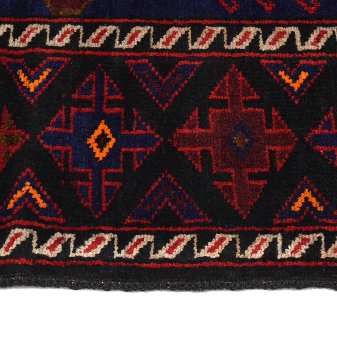 Afghan Baluchi Rug 4' 0" x 6' 3" Hand-Knotted | No. AL35417