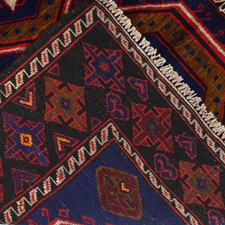 Afghan Baluchi Rug 4' 0" x 6' 3" Hand-Knotted | No. AL35417