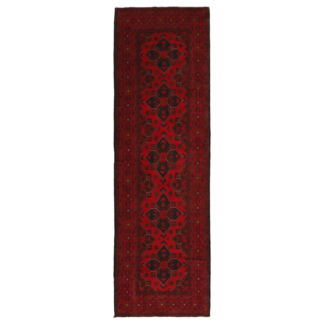 Red Afghan Khal Mohammadi Rug 2' 7" x 9' 3" Hand-Knotted | No. AL35580