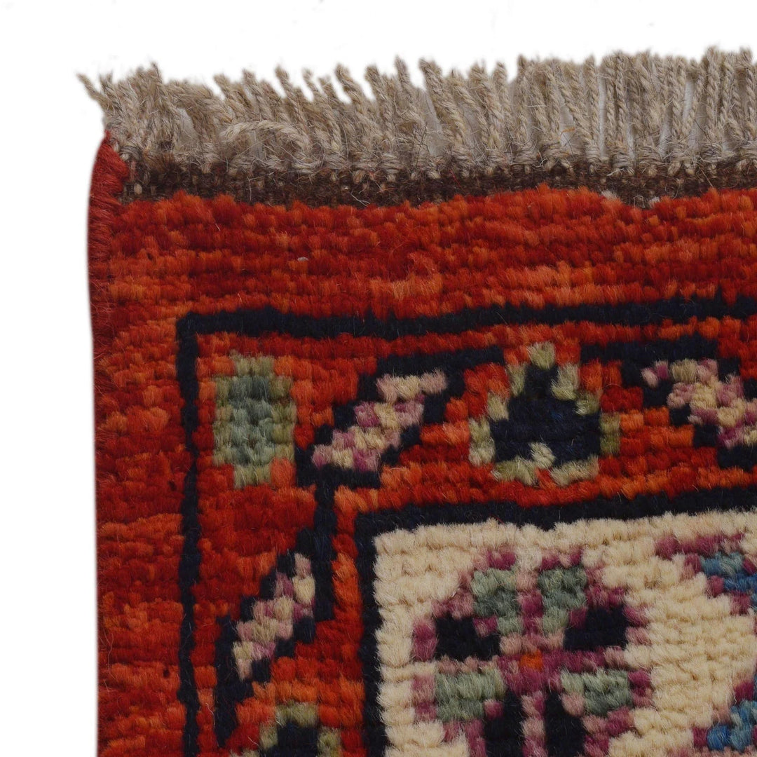 Red Afghan Shirazi Rug 5' 9" x 7' 8" Hand-Knotted | No. AL35747