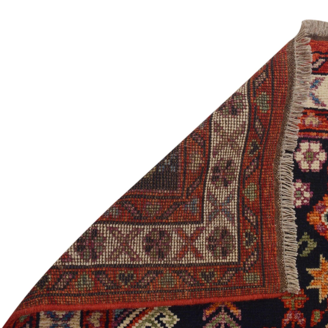Red Afghan Shirazi Rug 5' 9" x 7' 8" Hand-Knotted | No. AL35747