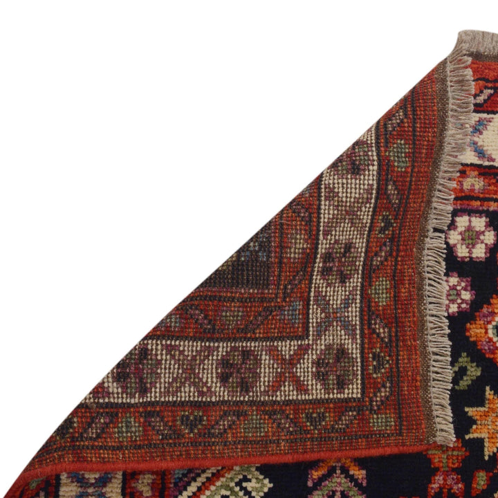 Red Afghan Shirazi Rug 5' 9" x 7' 8" Hand-Knotted | No. AL35747