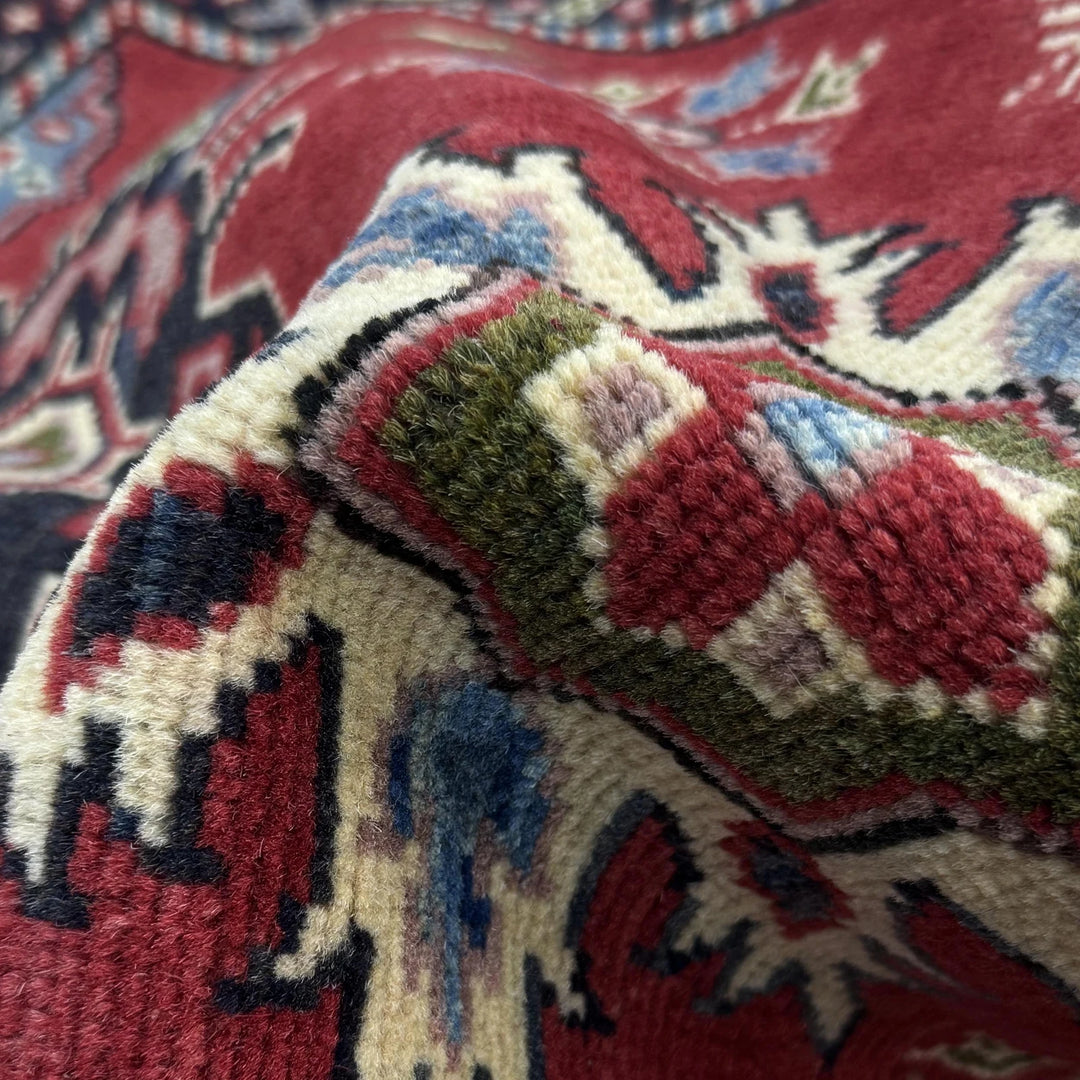 Red Afghan Kazak Rug 2' 7" x 4' 1" Hand-Knotted | No. AL35752