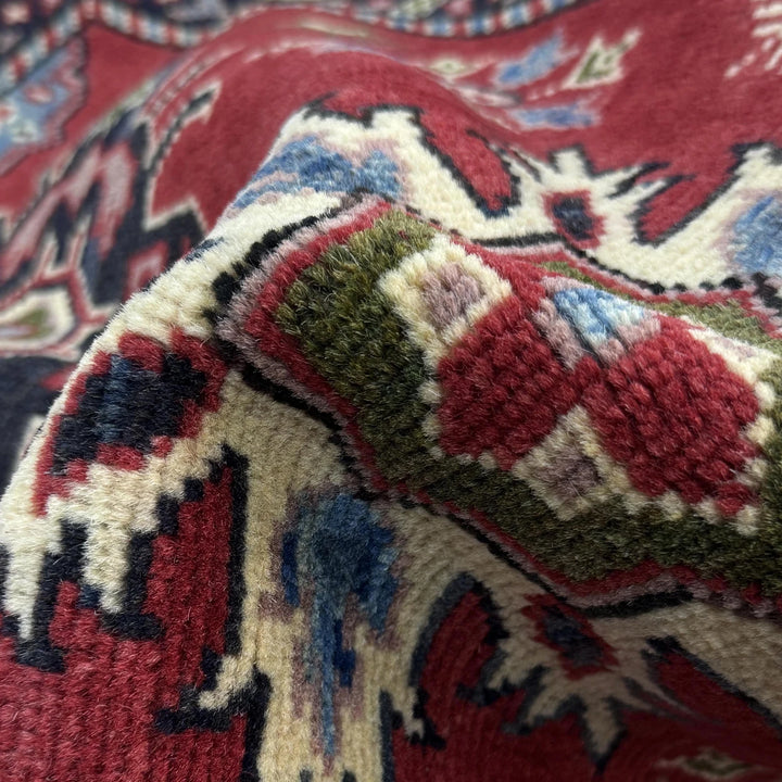 Red Afghan Kazak Rug 2' 7" x 4' 1" Hand-Knotted | No. AL35752