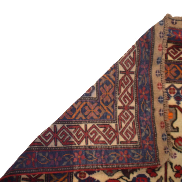 Beige Afghan Prayer Rug 3' 3" x 4' 4" Hand-Knotted | No. AL35762