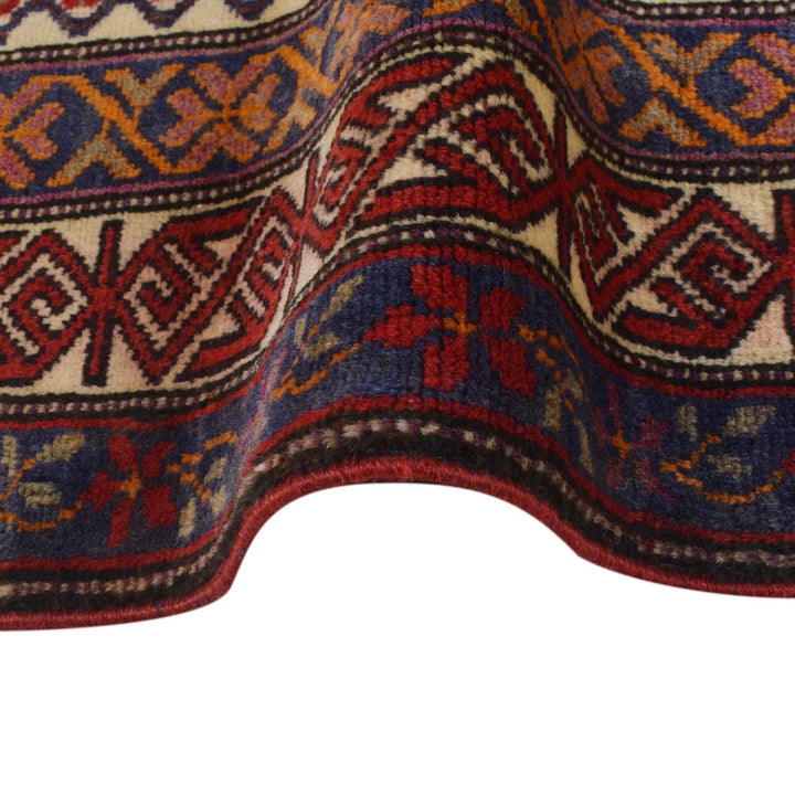 Beige Afghan Prayer Rug 3' 3" x 4' 4" Hand-Knotted | No. AL35762