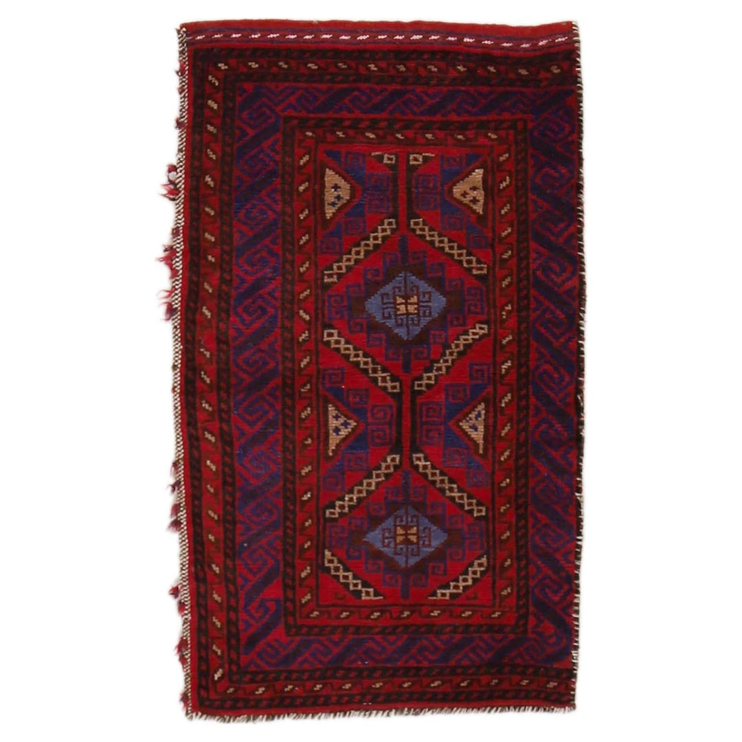 Afghan Balisht Rug 1' 7" x 2' 8" Hand-Knotted | No. AL35800