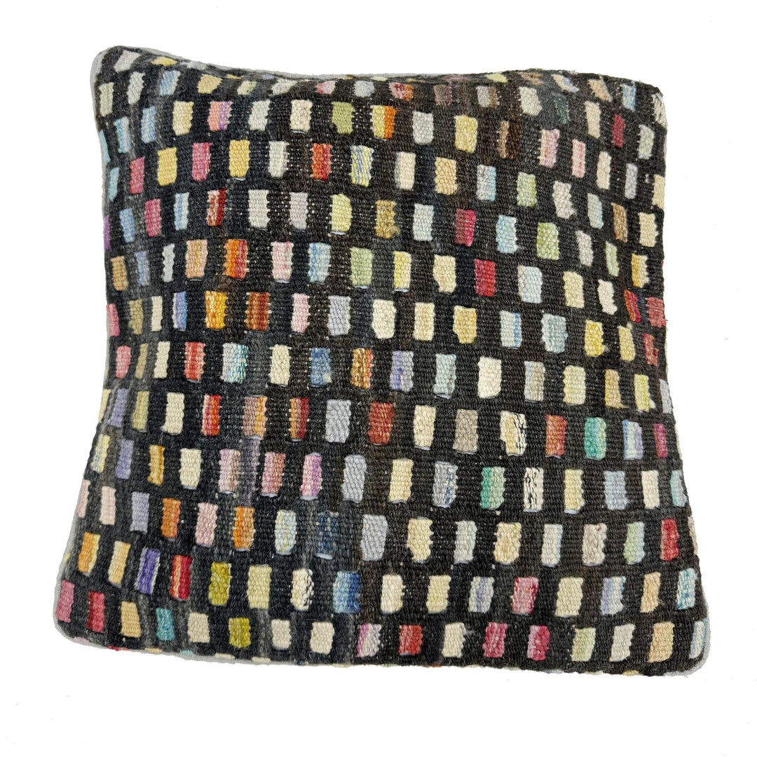 Afghan Kilim Cushion Cover 1' 5" x 1' 5" Flat-Weave | No. AL358442