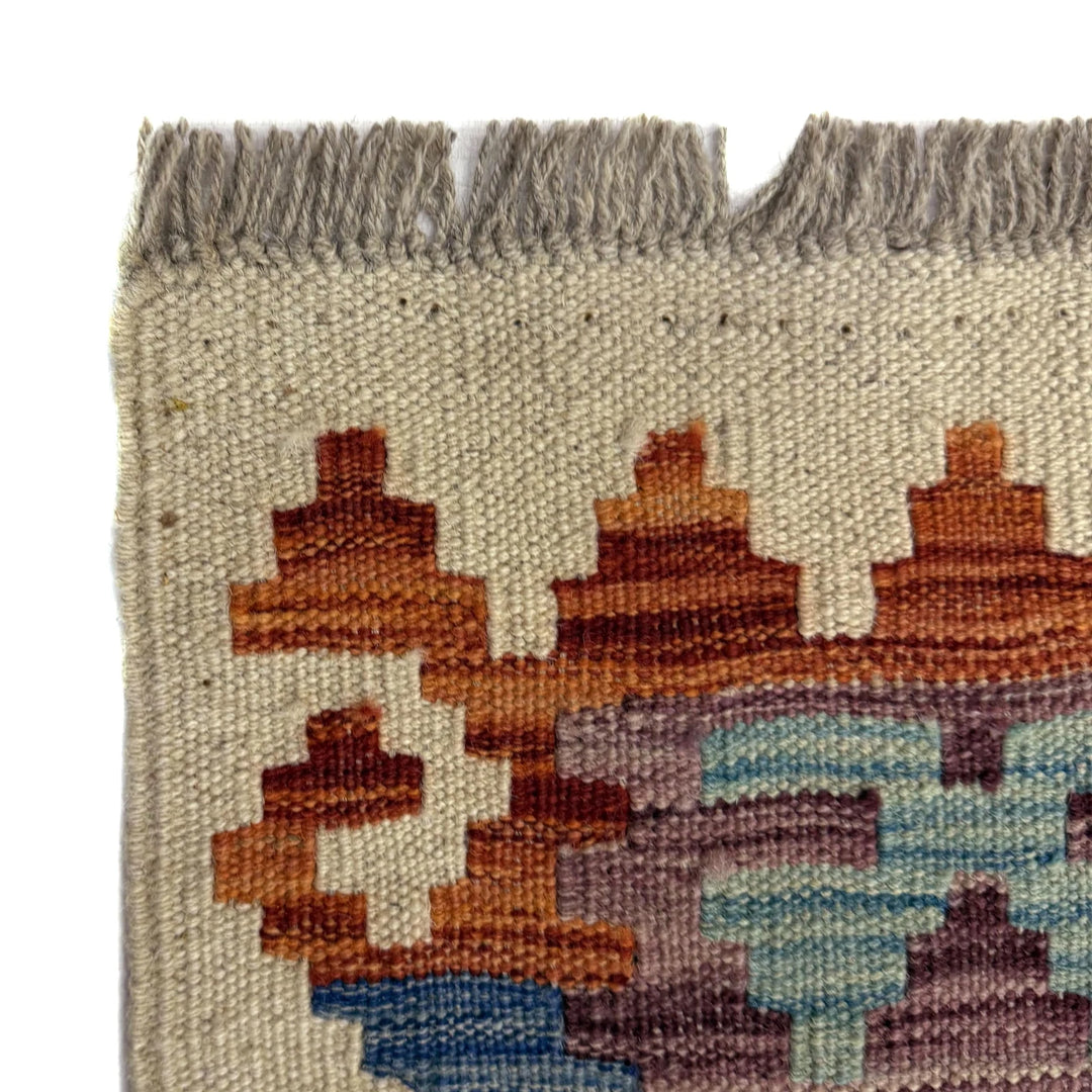 Afghan Vegetable Kilim Rug 5' 9" x 8' 2" Flat-Weave | No. AL360198
