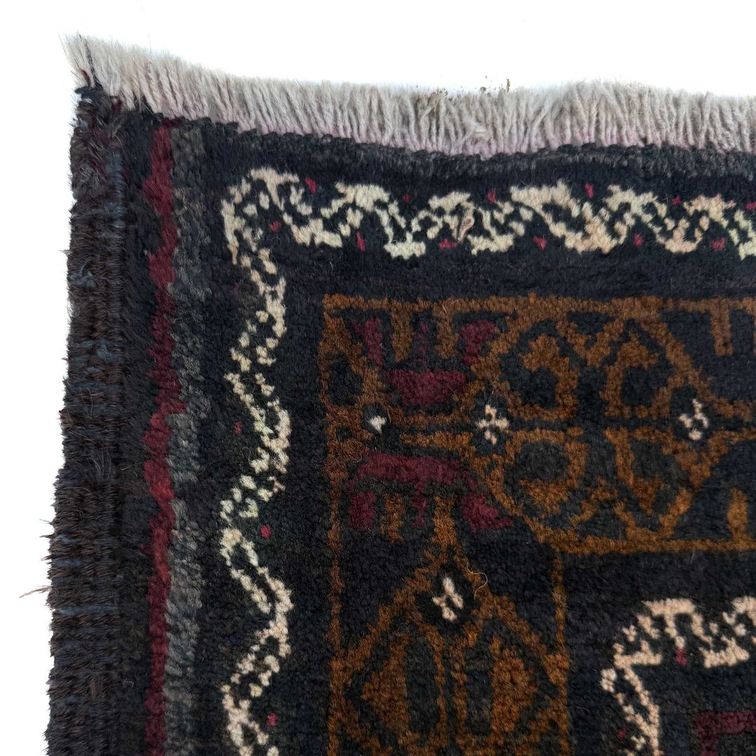 Afghan Baluchi Rug 4' 8" x 8' 11" Hand-Knotted | No. AL36097
