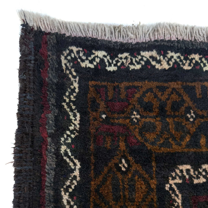 Afghan Baluchi Rug 4' 8" x 8' 11" Hand-Knotted | No. AL36097
