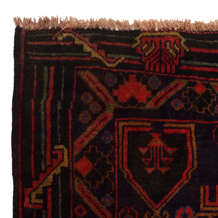 Afghan Baluchi Rug 2' 11" x 4' 10" Hand-Knotted | No. AL36107