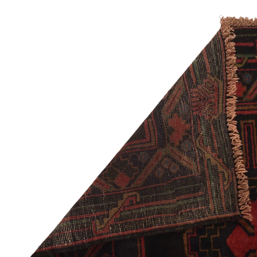 Afghan Baluchi Rug 2' 11" x 4' 10" Hand-Knotted | No. AL36107